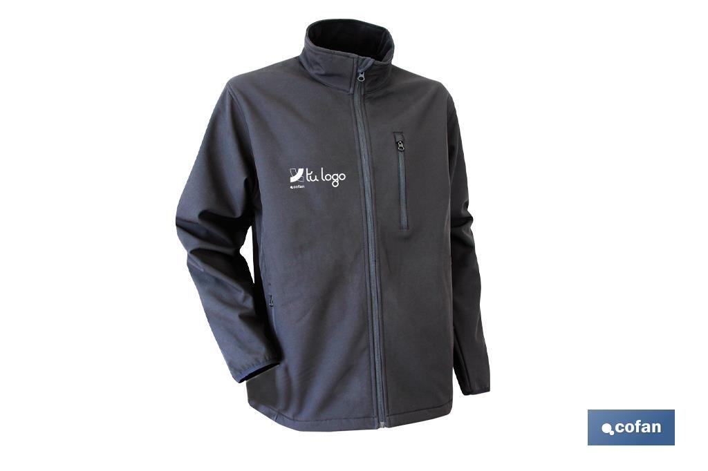 Softshell Jacket | Black | Líster Model | Composition: 94% Polyester & 6% Elastane - Cofan